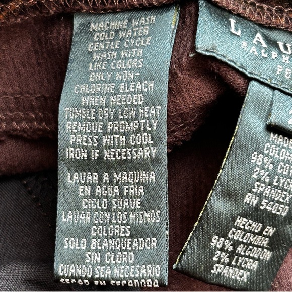 Lauren Ralph Lauren Corduroy Paisley Vintage Pants - Picture 3 of 11